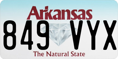 AR license plate 849VYX