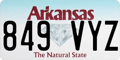 AR license plate 849VYZ