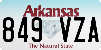 AR license plate 849VZA