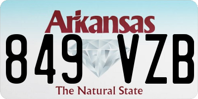 AR license plate 849VZB