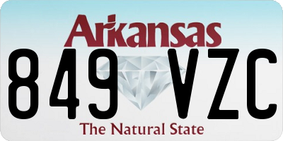 AR license plate 849VZC