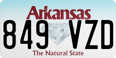 AR license plate 849VZD