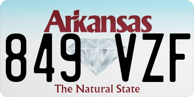 AR license plate 849VZF