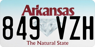 AR license plate 849VZH