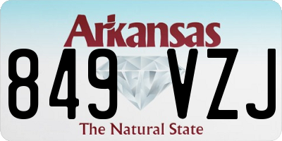AR license plate 849VZJ
