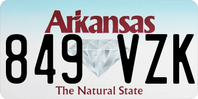 AR license plate 849VZK