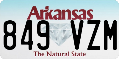 AR license plate 849VZM