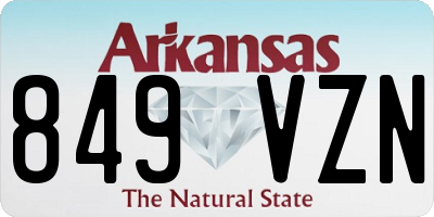 AR license plate 849VZN