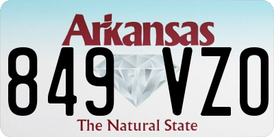 AR license plate 849VZO
