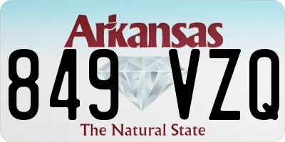 AR license plate 849VZQ