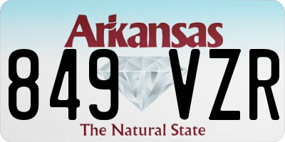 AR license plate 849VZR