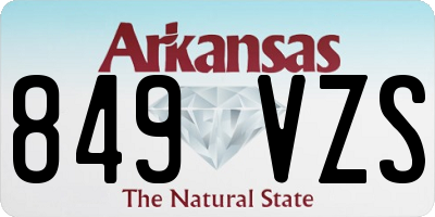 AR license plate 849VZS