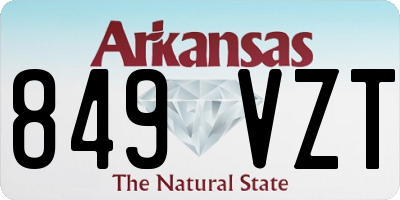 AR license plate 849VZT