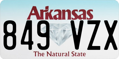 AR license plate 849VZX
