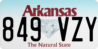 AR license plate 849VZY