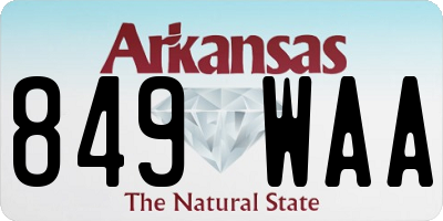 AR license plate 849WAA