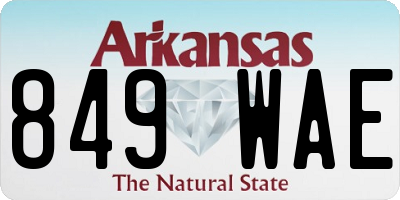 AR license plate 849WAE