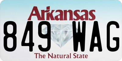 AR license plate 849WAG