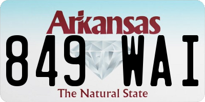 AR license plate 849WAI