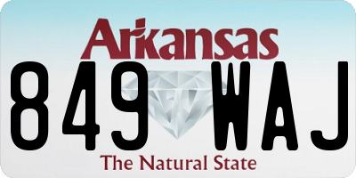 AR license plate 849WAJ