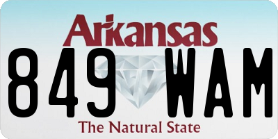 AR license plate 849WAM