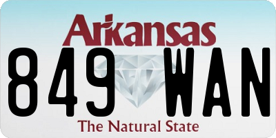 AR license plate 849WAN