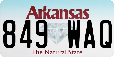 AR license plate 849WAQ