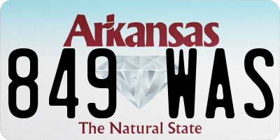 AR license plate 849WAS
