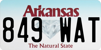 AR license plate 849WAT