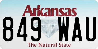 AR license plate 849WAU