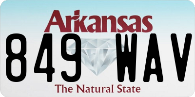 AR license plate 849WAV