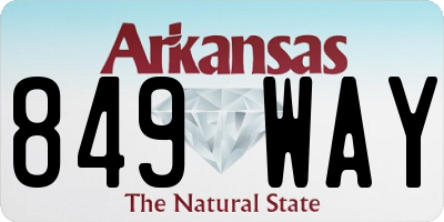 AR license plate 849WAY
