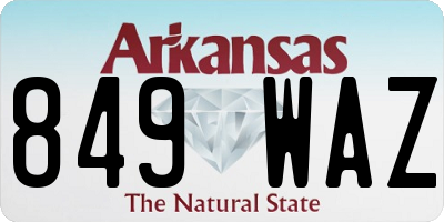 AR license plate 849WAZ