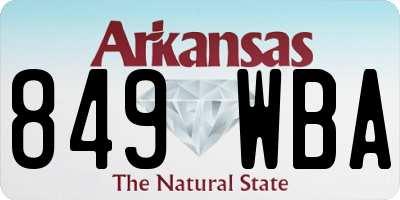AR license plate 849WBA