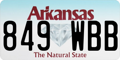 AR license plate 849WBB