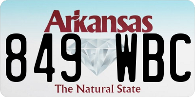 AR license plate 849WBC