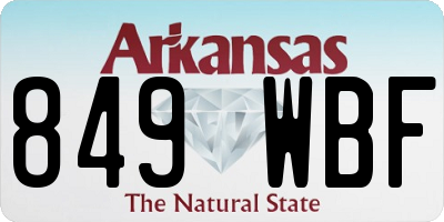 AR license plate 849WBF