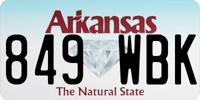 AR license plate 849WBK