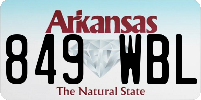 AR license plate 849WBL