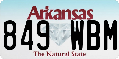 AR license plate 849WBM