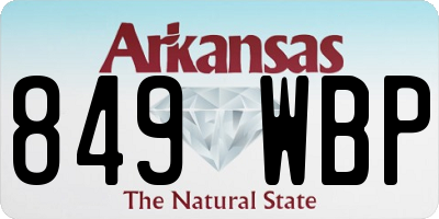 AR license plate 849WBP