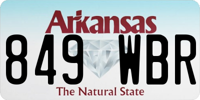 AR license plate 849WBR