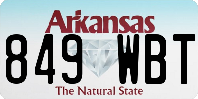 AR license plate 849WBT