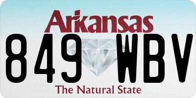 AR license plate 849WBV