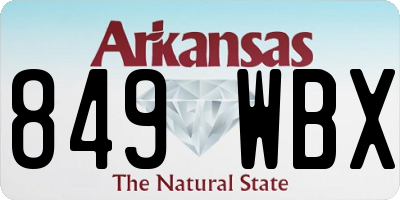 AR license plate 849WBX