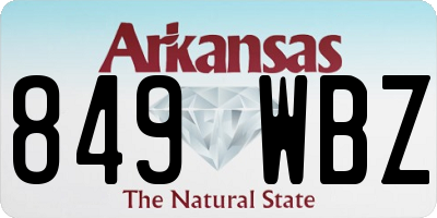AR license plate 849WBZ