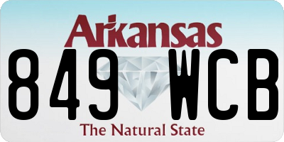 AR license plate 849WCB