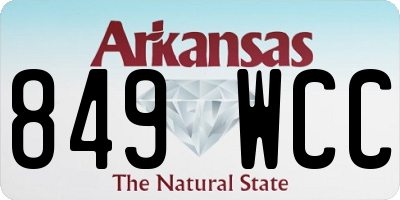 AR license plate 849WCC