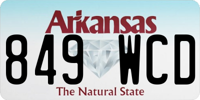 AR license plate 849WCD