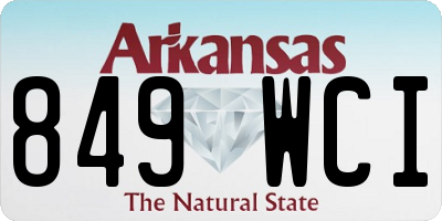 AR license plate 849WCI